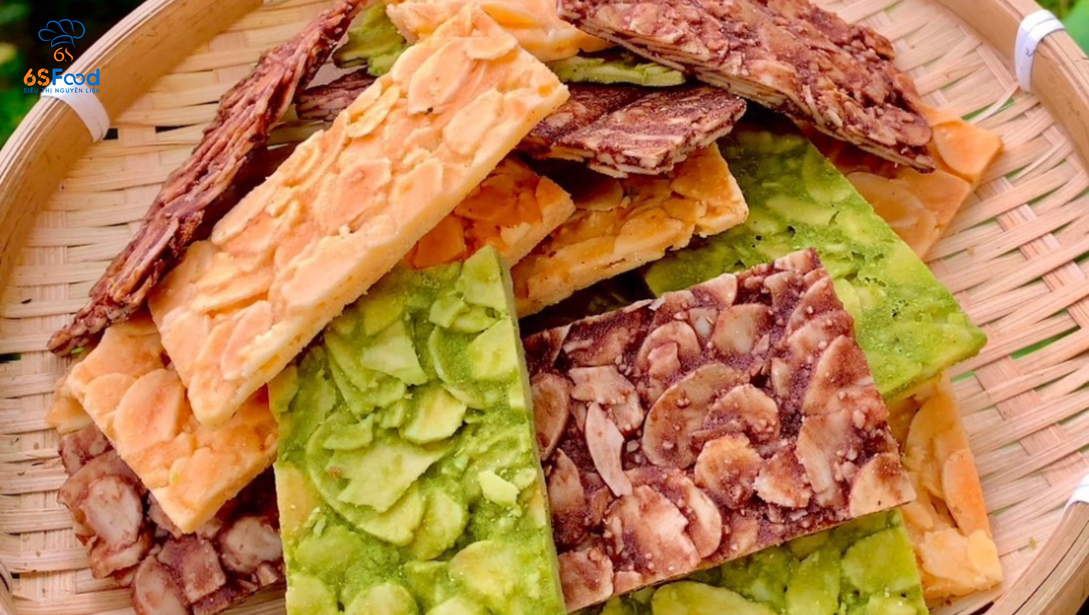 Nguyên liệu làm bánh ngói hạnh nhân keto