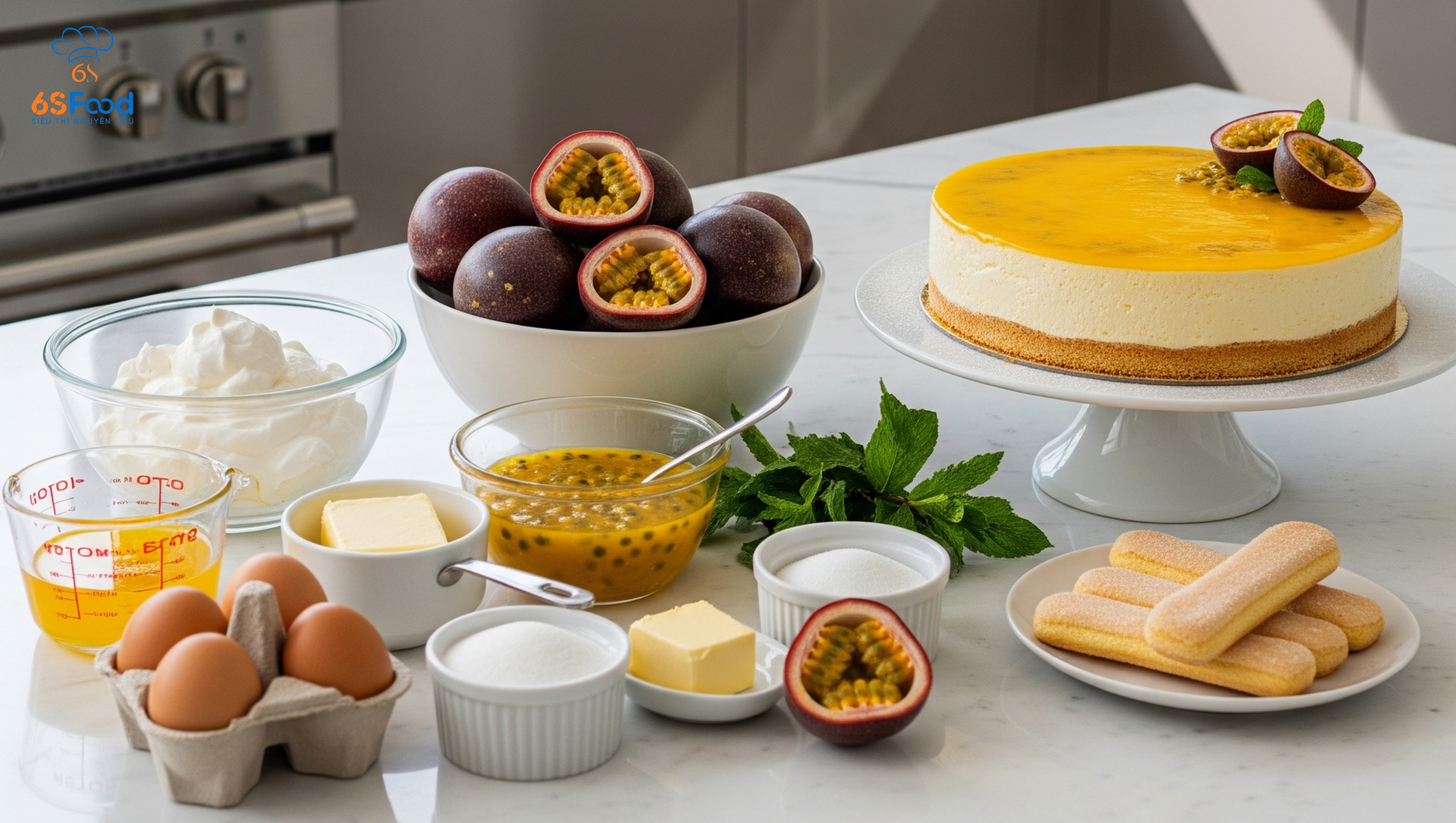 Mousse chanh dây nguyên liệu cần chuẩn bị