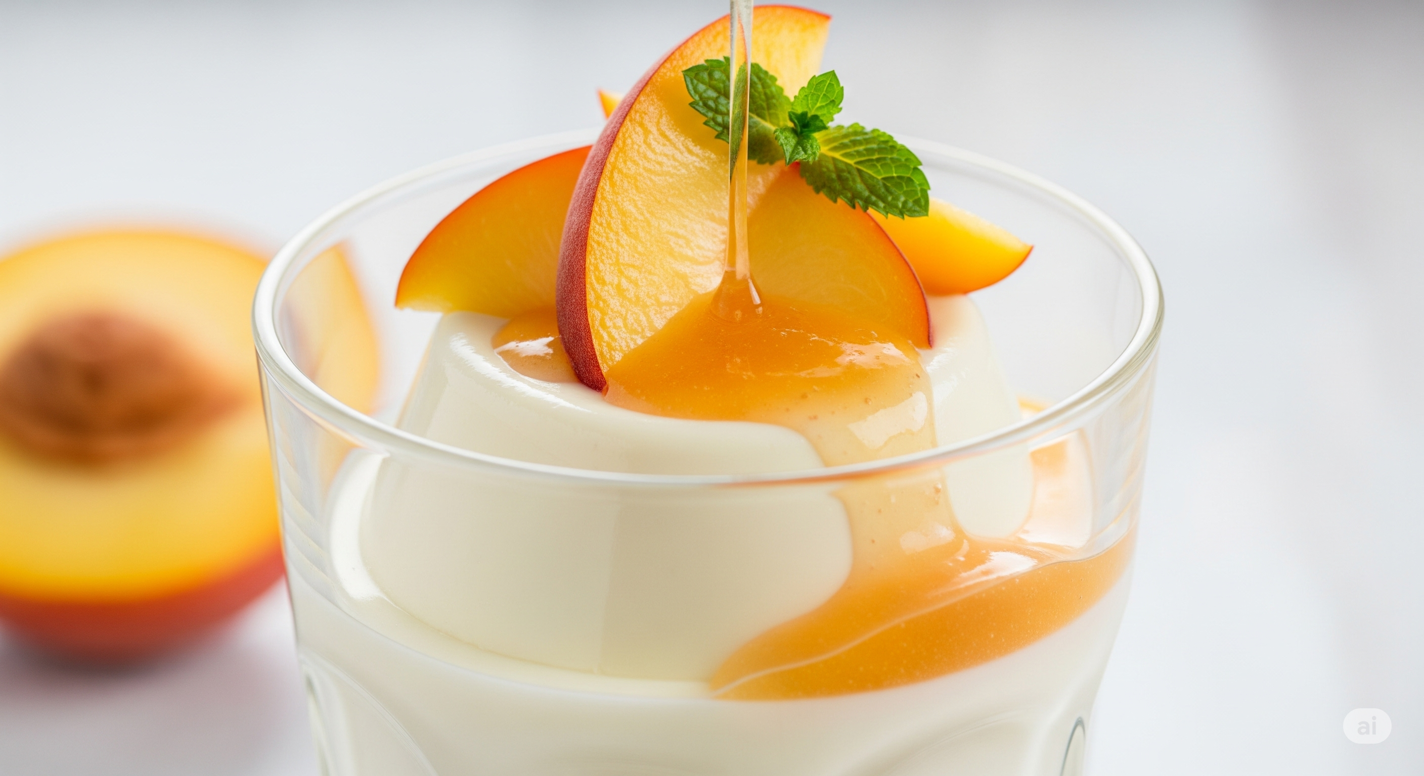 Panna cotta Đào thơm ngon nứt mũi