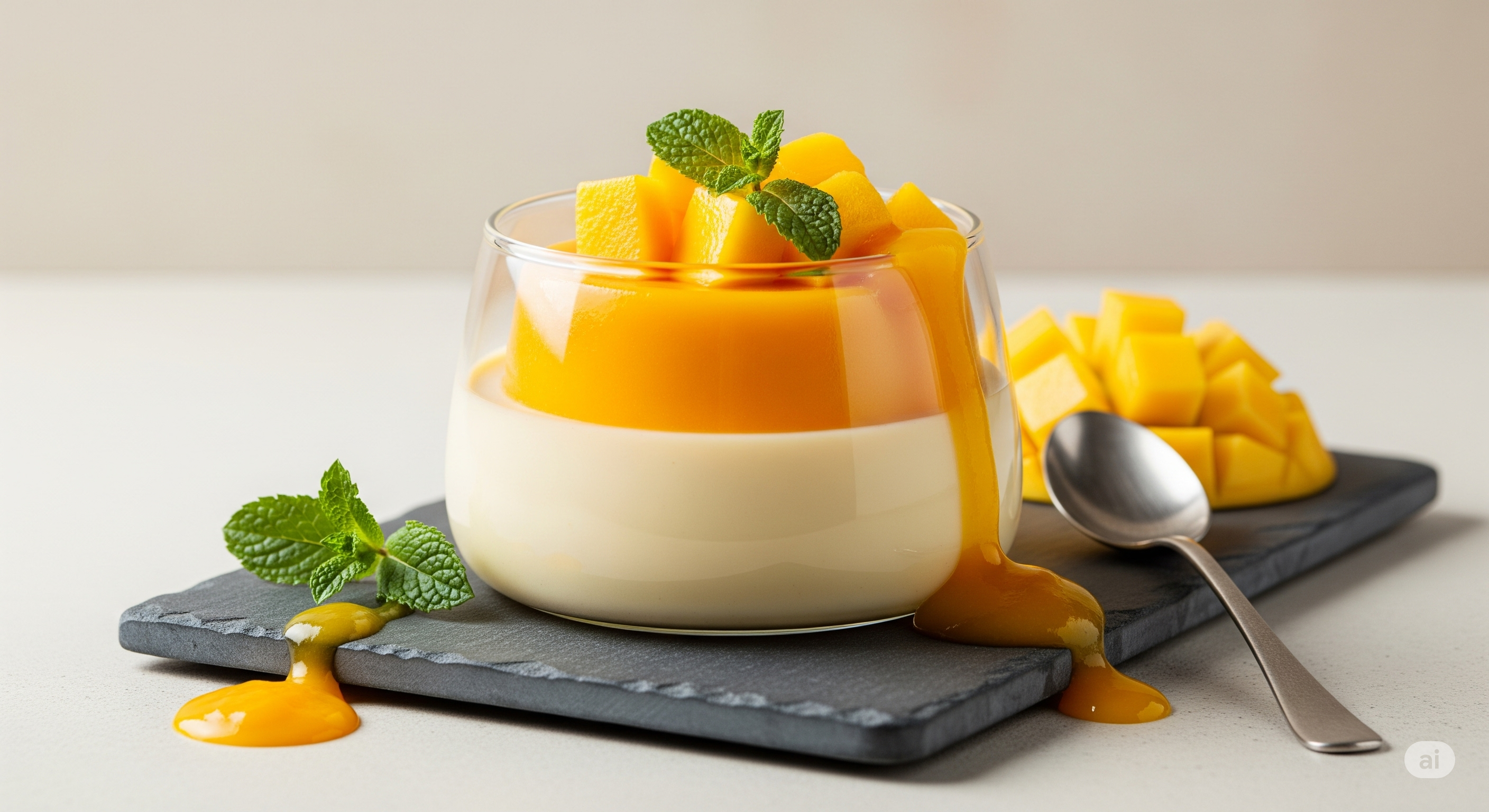Panna cotta xoài siêu ngon cực dễ làm