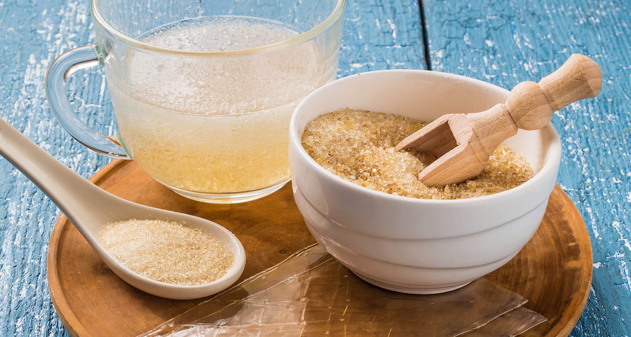 Ngâm gelatin làm chè khúc bạch
